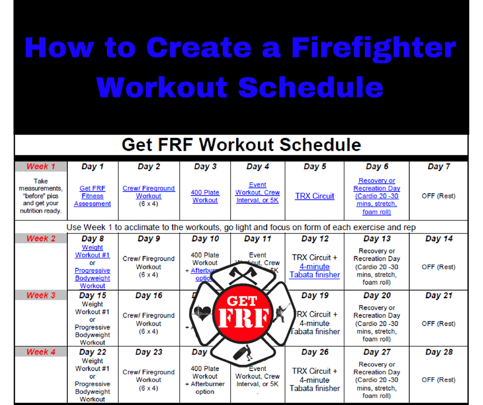 How To Create A Firefighter Workout Schedule Fire Rescue Fitness