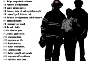 22 reasons to exercise- first responders